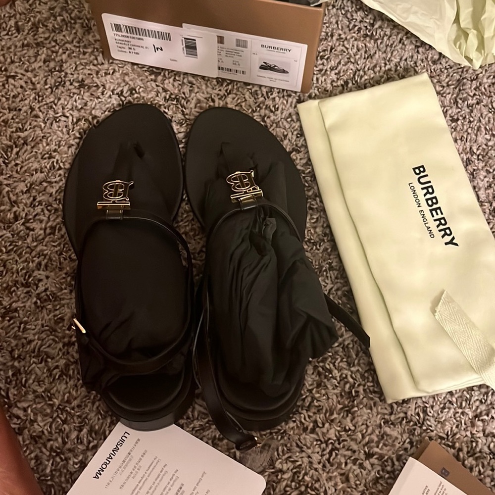Black never worn Burberry Sandals